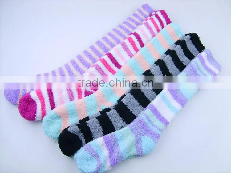 Custom thigh high women christmas fuzzy socks