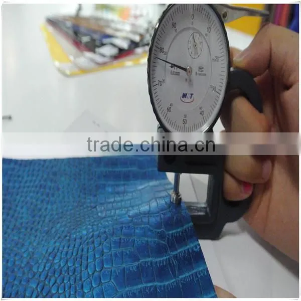 2014 new sale corcodile embossed pu leather for shoes and bags of china wholesale in Alibaba