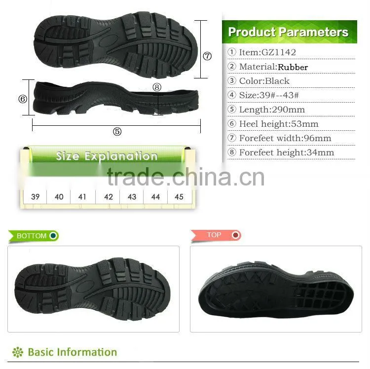 non-slip shoe sole materials rubber outsole manufacturers