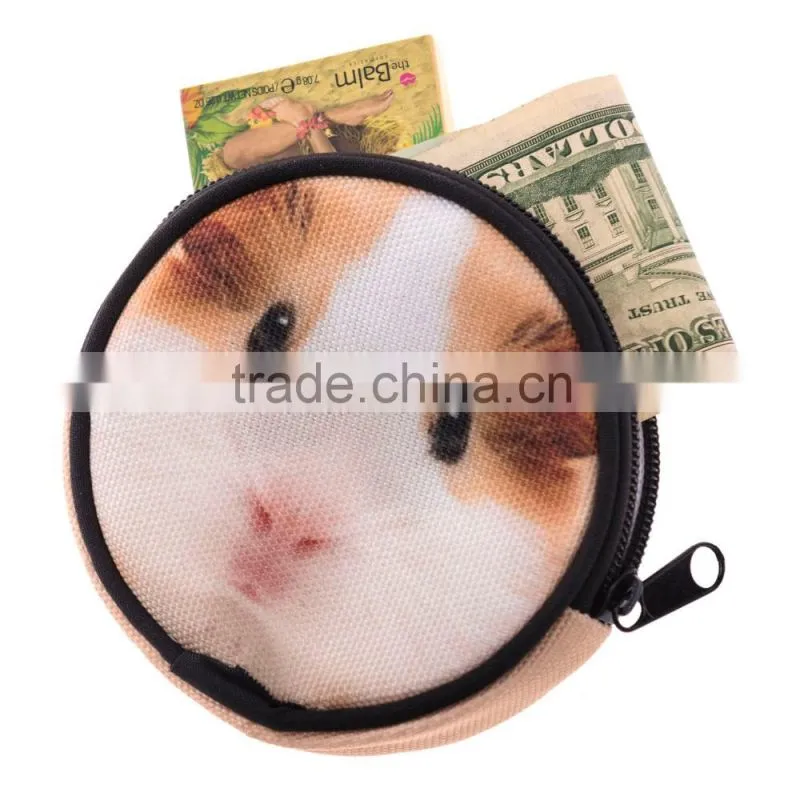 New Design Wholesale 3D Printing Emoji Custom Animal Coin Purse