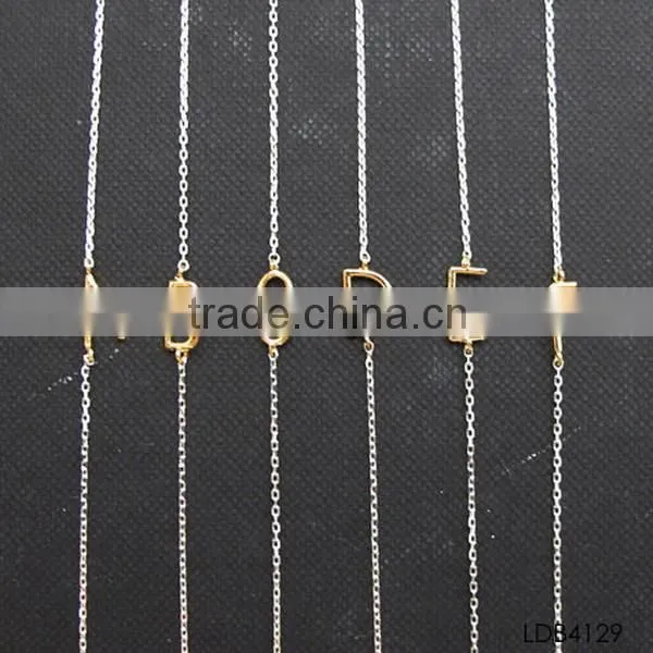 Wholesale jewelry gold plated letters necklace