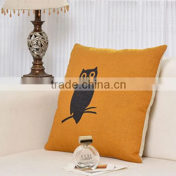 Wholesale & Retail, 45x45cm Owl Pillow Covers Linen Cushion Covers, Replacement Cushion Covers