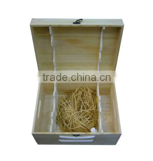 wooden wine box with holder