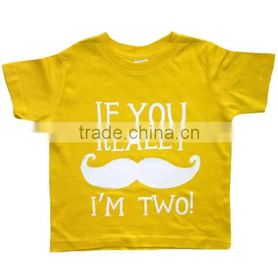 Baby boys organic cotton t shirts Design of beard wholesale