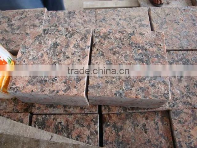 Red color granite paving stone