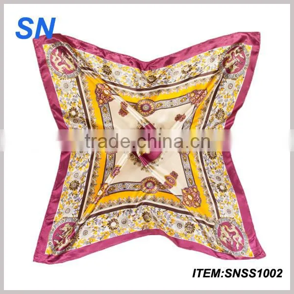 Wholesale 2014 winter fashionable stock pure silk scarf