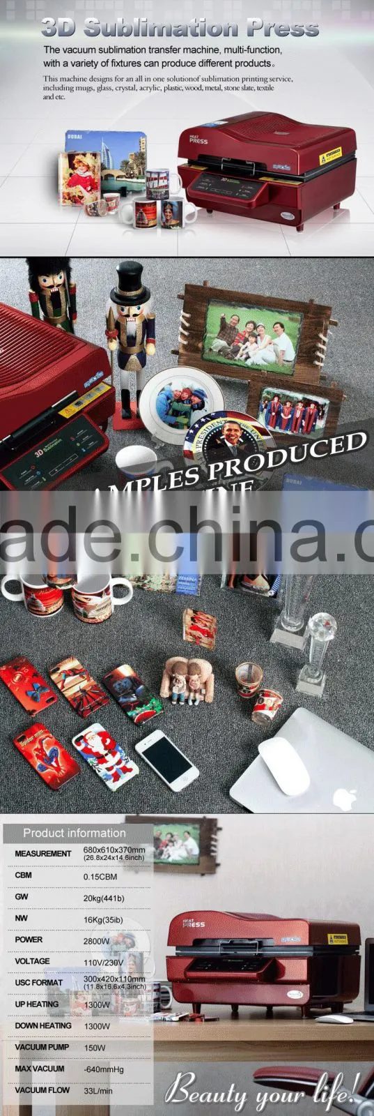 3D Vacuum Sublimation Printing Machine for Sublimation Phone Cases (ST-3042)
