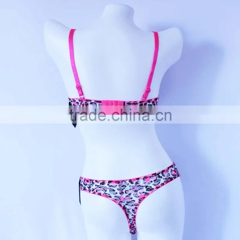 Sexy polyester mesh bra set fashion ladies bras and panties wholesale