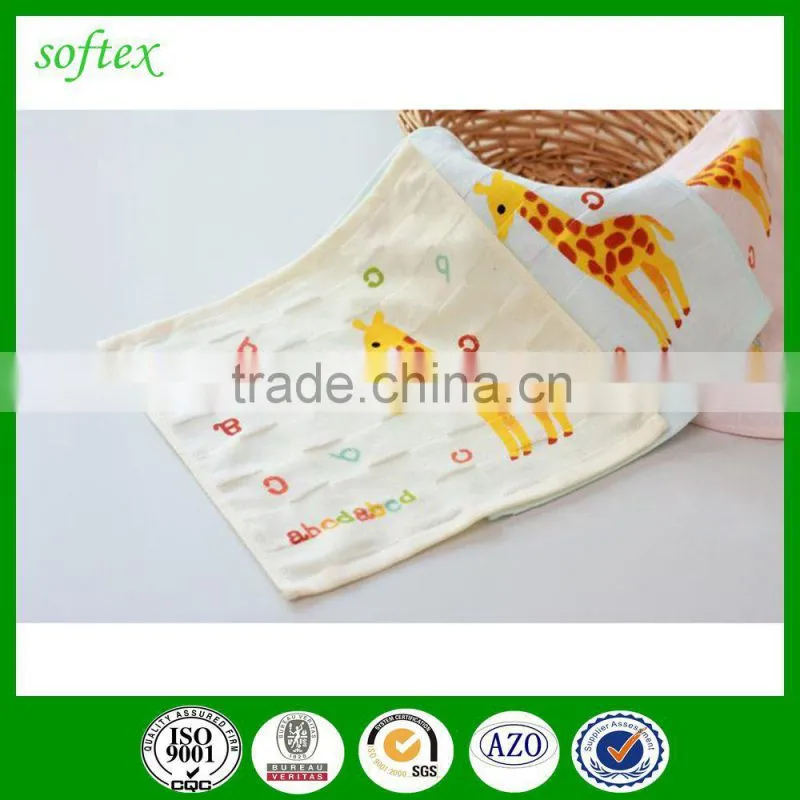 Plain cloth grid square towel,printed flour sack towels