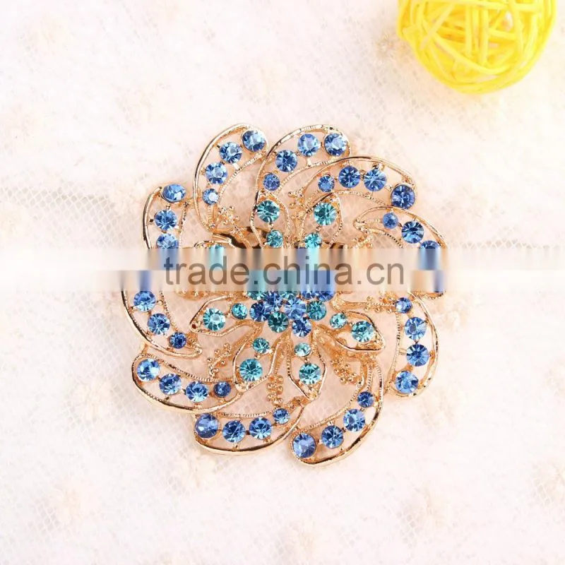 Rhinestone flower brooch pins,Fashion designs crystal rhinestone brooch pin for dresses,wedding