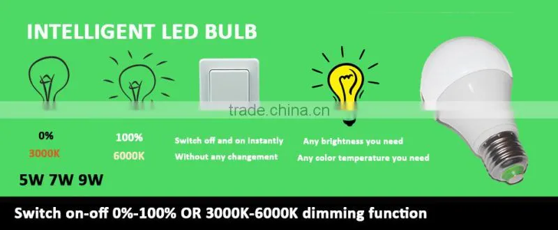2015 NEW easy control smart dimmable led bulb with on/off switch