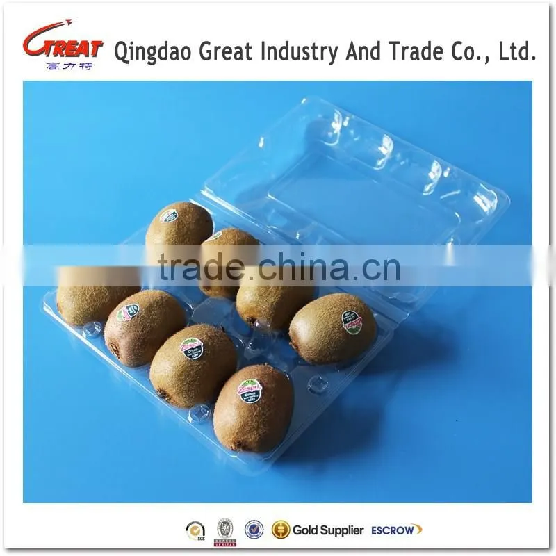 Clear Plastic Kiwi Fruit Packaging Plastic Box PET plastic packing container