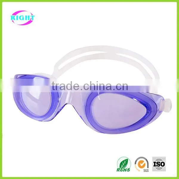 Fashion silicone anti fog swimming goggles