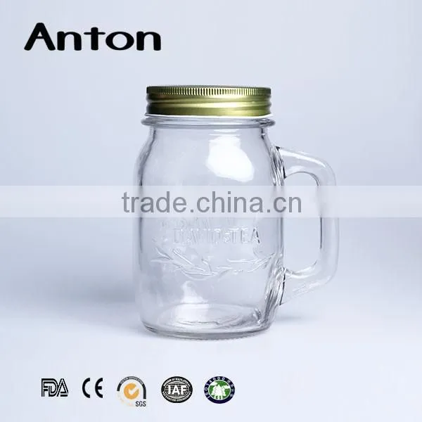 Screw gold metal cap for glass jar mason jar