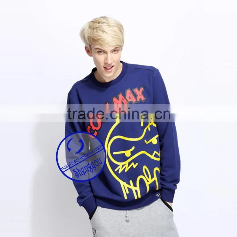 Wholesale custom nanchang factory 100 polyester mens pullover sweatshirt