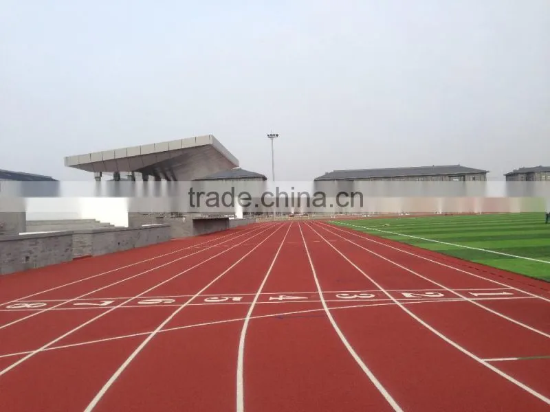 Red or blue color running track ,13mm synthetic rubber running track