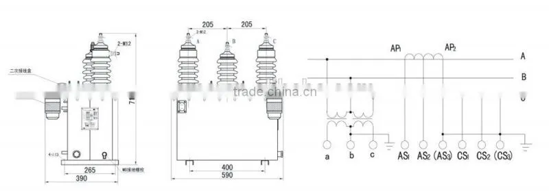 JLS-6, 10 Oil Immersed Combined Transformer