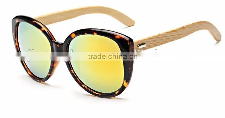 JMP634 Womens Fashion Designer Bamboo Temple Sunglasses