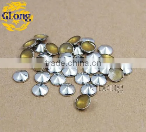8mm Hot Fix Nailhead Mix Color Cone Aluminum DIY Accessories For Bag Shoe Phone Case Garment #GT102-8Z(Mix-s)