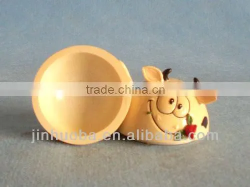 Resin cartoon cow coin box