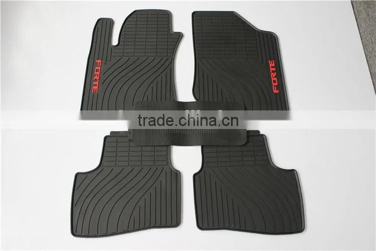 Custom Fit All-Weather Car Floor Mat for Kia Forte Models Select - Rubber (Black)