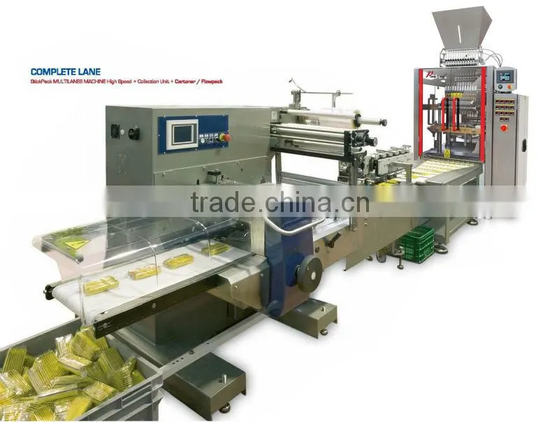 Multilane stick bag packing machine with auger filler for vitamin powder
