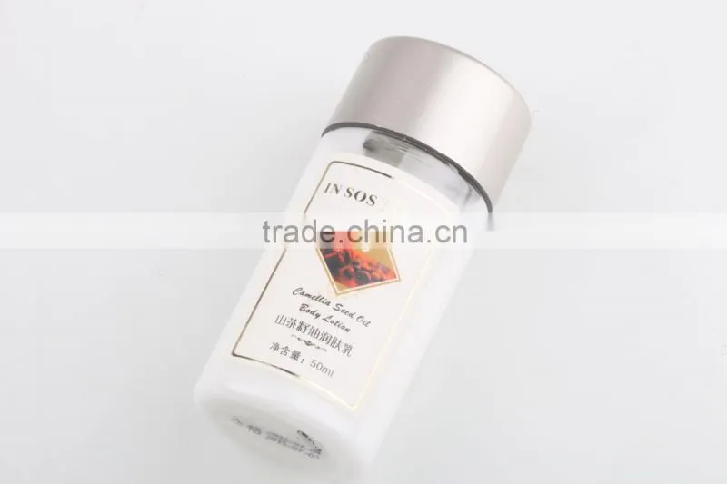 small volume camellia oil body lotion for hotel/travel
