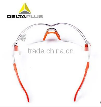 Deltaplus clear polycarbonate single lens adjustable & tilting nylon arms safety glasses
