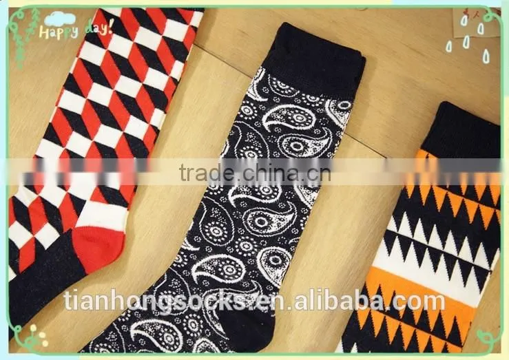 Colorful socks men happy socks long cotton socks bulk wholesale crew socks