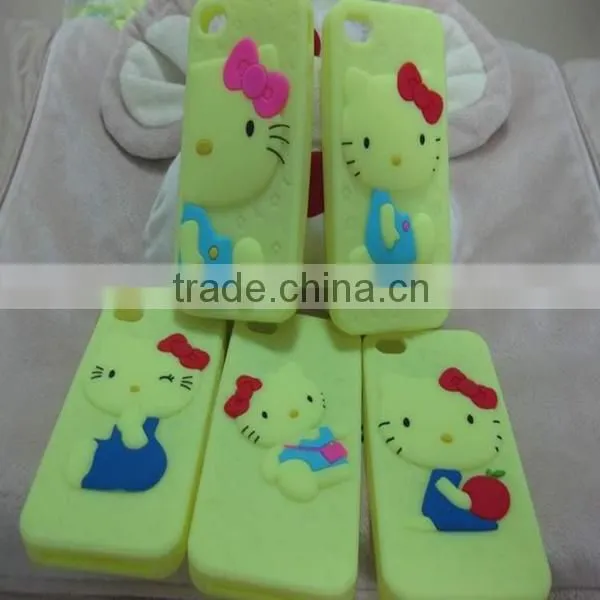 2014 best selling fancy shape silicone case for iphone 4s/5s,3D mobile phone case