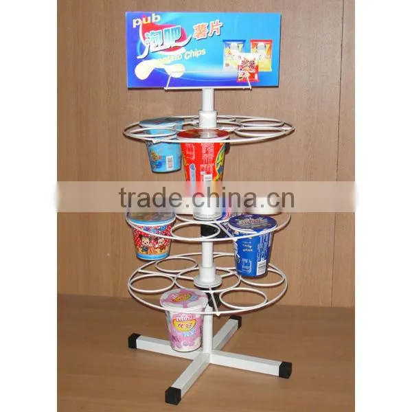 new designed metal wire revolving counter rack from china manufacturer