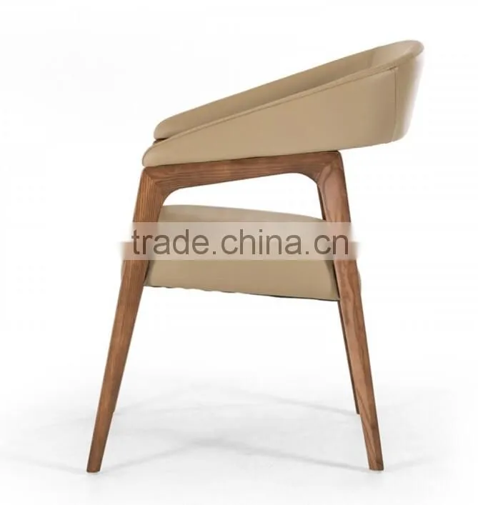 Modern unique design leather armchair kitchen chair HDAC1073