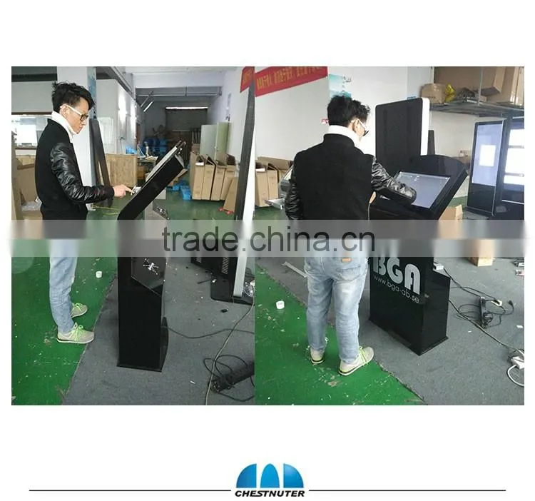 55 Inch Stand Alone floor stand vcams network advertising player