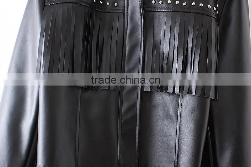 cheap china wholesale clothing tassel back jacket