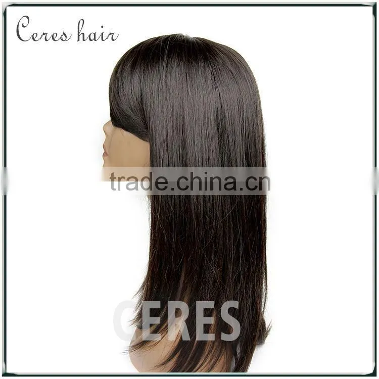 long silky straight mongolian hair kosher wig natural hair wig at cheap price