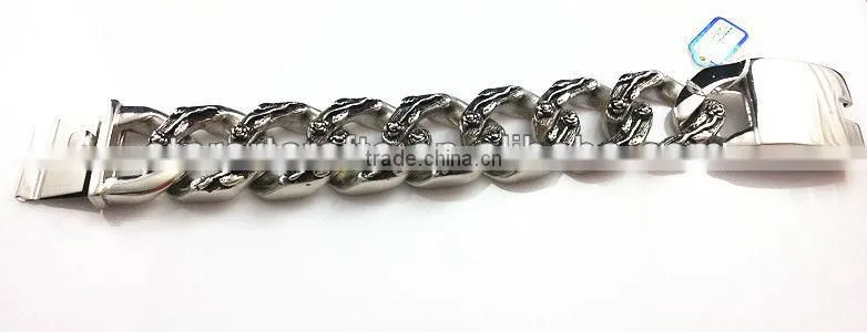 B500 most popular 316l stainless steel rose big heavy men bracelets jewelry