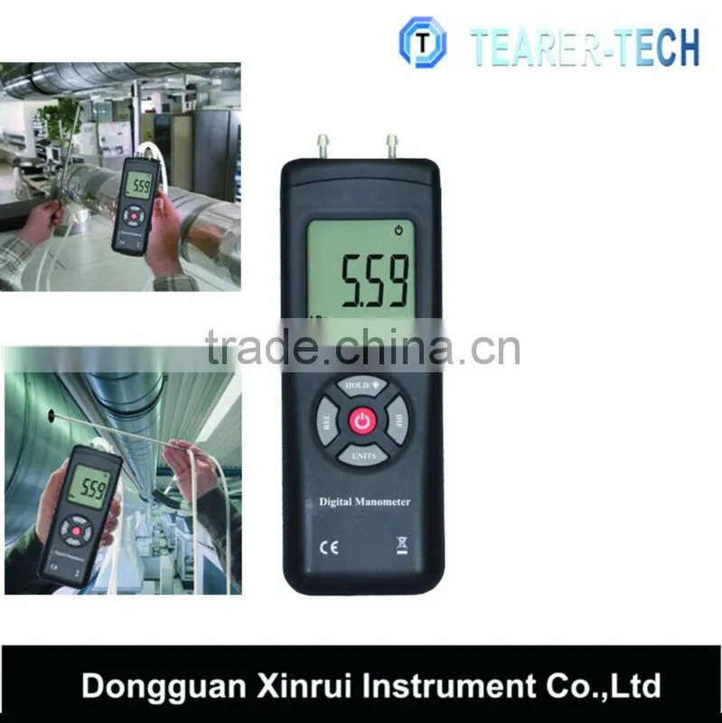Factory 2 tubes of natural gas pressure gauge +/-2Psi with large LCD display TL-100