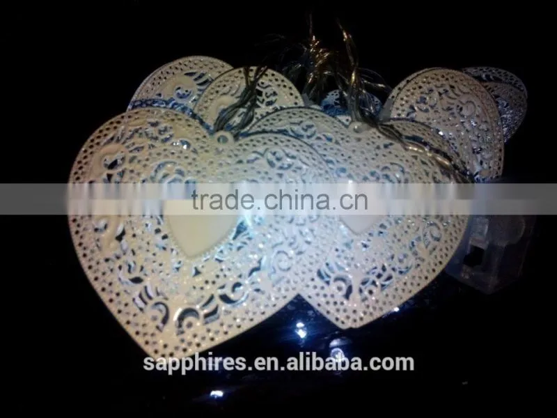 10L led battery heart shaped christmas light