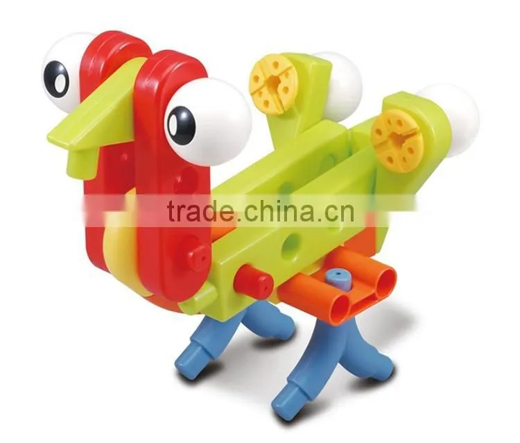 43PCS assembling plastic connecting toys blocks