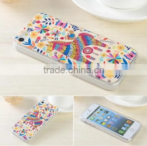 Color print soft TPU case cover for iphone 5/5S