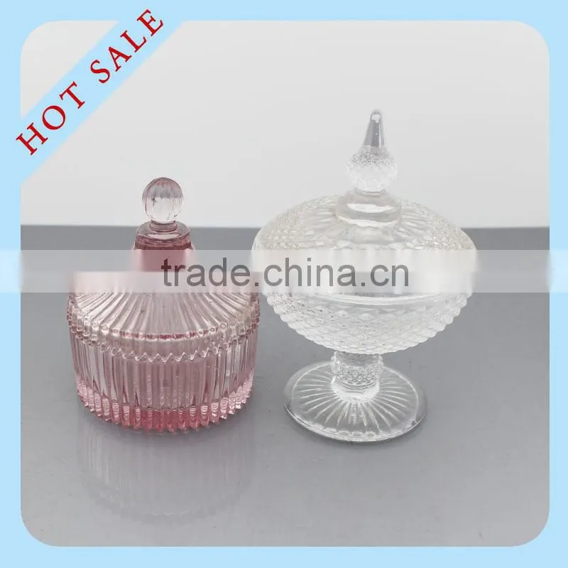 Sprayed Coloured candle container with lid