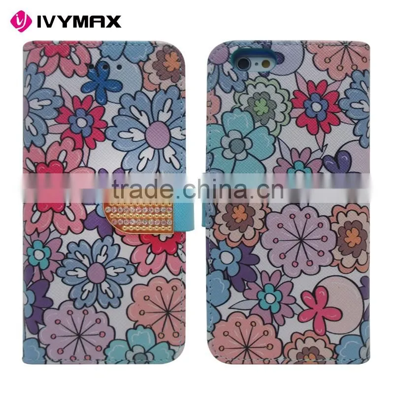 Mix design mobile phone cover for iphone 6 case,wallet case for iphone 6s