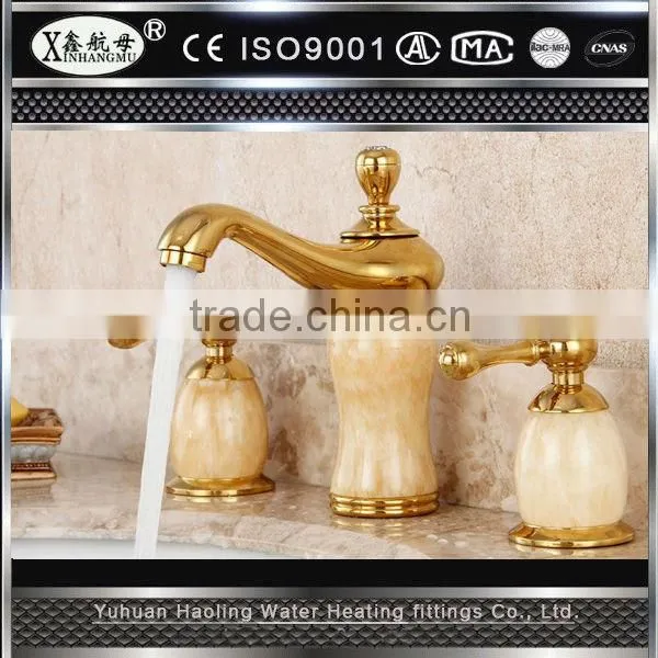 Antique Brass Widespread Two Handles Bathroom Sink Faucet vessel faucet