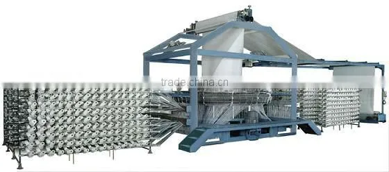 LARGE 10-SHUTTLE CIRCULAR LOOM, plastic rain cloth making machine