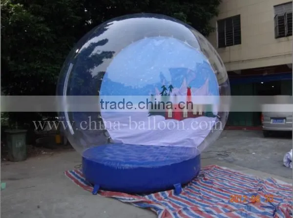 beautiful inflatable snow globe,giant inflatable show ball,Christmas inflatable snow ball for decoration