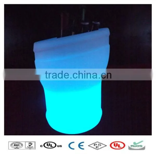 LED RGB plastic ice bucket with stand