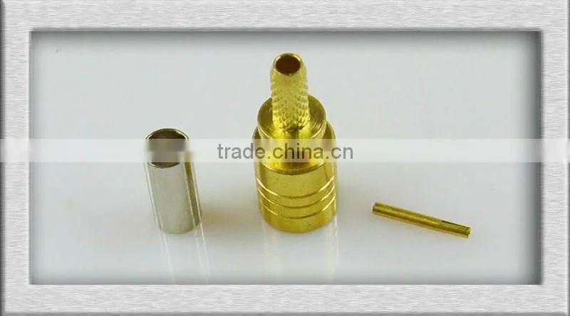 Right angle SMB female pcb mount connector
