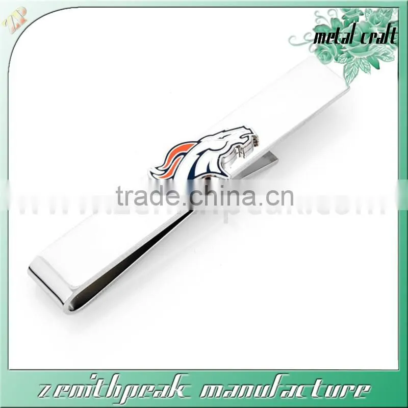 OEM/ODM Service Custom silver school tie bar / tie pin / metal tie clip