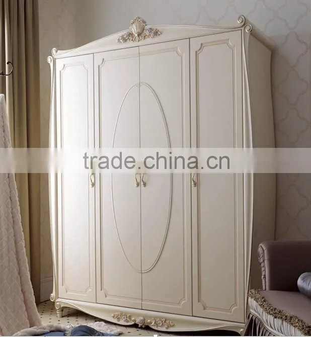 European classical Antique cheap bedroom beds set Bed Bedside table Wardrobe Dressing table Commode