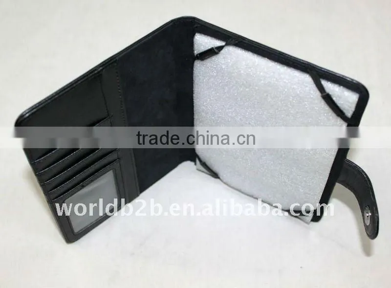 Booklet design Leather Cover Case for the Kindle Touch,with Card Slot